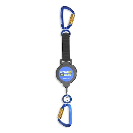 Key-Bak KEYBAK ToolMate Retractable Tether 1 lb., 42 in. Stainless Steel Cable, Carabiner, Split Ring 0KB6-3FAA2